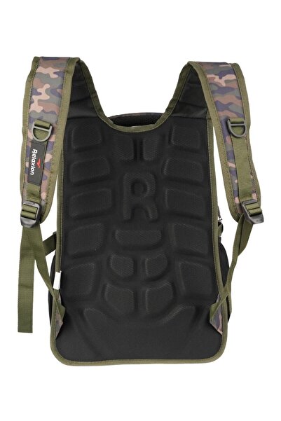 Relaxion 4 Compartment Water Repellent Fabric School Backpack with USB Input Apparatus RLX2229-Camouflage