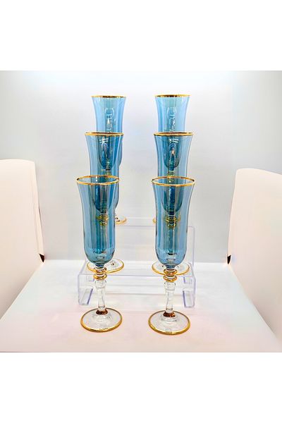 Tırtıl Home Züccaciye Symphony Glass 6 Pieces Blue