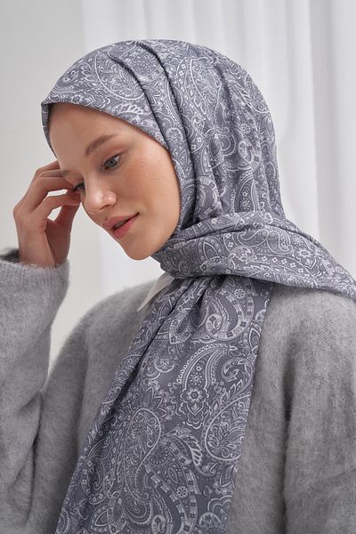 carell Γκρι βαμβακερό σάλι Nilla - Mirage Design
