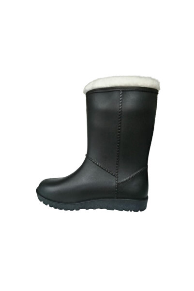 GEZER Kız Çocuk Kışlık Pvc Içi Kürklü Su Geçirmez Yağmur Çizmesi