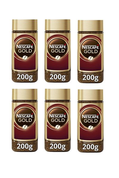 Nescafe Gold Coffee Glass 200 Gr X 6 Pieces