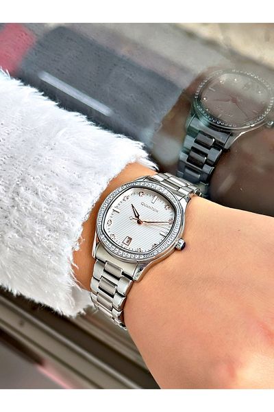 Quantum Special Design 5 Atm Waterproof Steel Band Women's Wristwatch