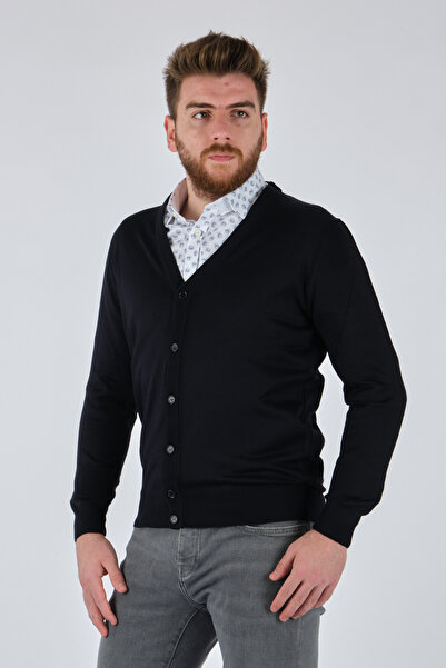 Barca Men's V-Neck Long Sleeve Knitwear - Minimalist & Comfortable