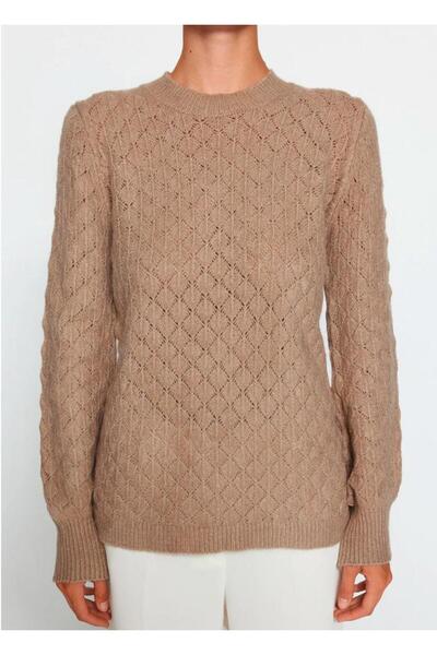 kenza'a Pulover din tricotaj ajurat/cu găuri cu textura moale