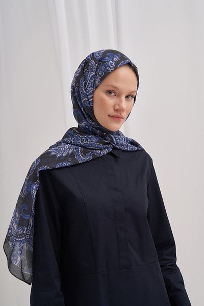 carell Σαλιάρα με μωσαϊκό από βαμβακερό Navy Blue Nilla