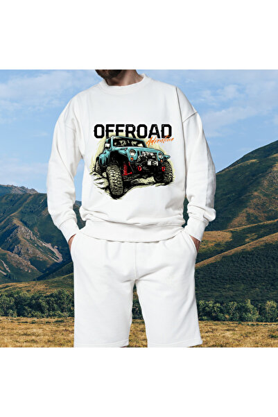 WHB ARAZI ARACI  - BASKILI SWEATSHIRT - OFF ROAD - PRINTED SWEATSHIRT