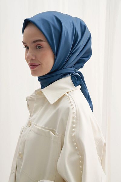 carell Petrol Blue Twill Scarf