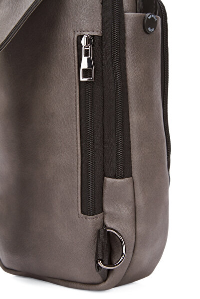 Newish Men's Gray Crossbody Hand and Shoulder Bag