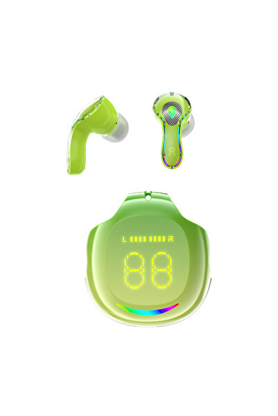 Nettech Nt-bth27 Işıklı Kaıyu Kulakiçi Bluetooth Kulaklık - Yeşil