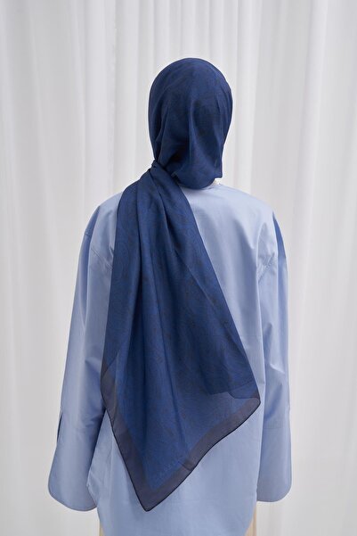 carell Μπλε Navy Nilla Cotton Mistral Σάλι