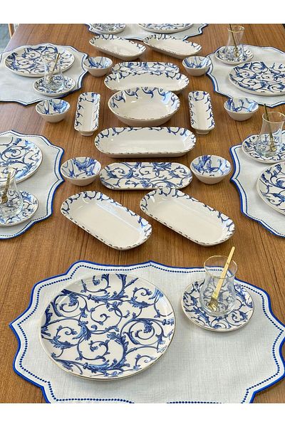MD MİMOZA DEKOR 6-Person 47-Piece Breakfast Set - Fleur