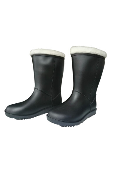 GEZER Kız Çocuk Kışlık Pvc Içi Kürklü Su Geçirmez Yağmur Çizmesi