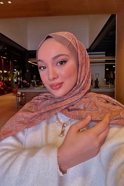 carell Nilla Betül Mancakını - Βαμβακερό σάλι Vega Mink