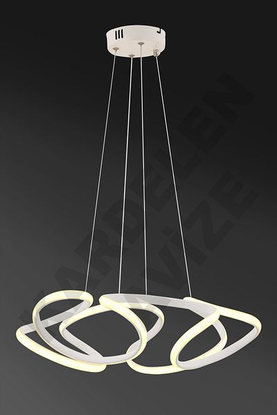 KARDELEN AYDINLATMA AVİZE Kardelen 3-Color White Dron4 Pendant Lamp Modern Led Chandelier
