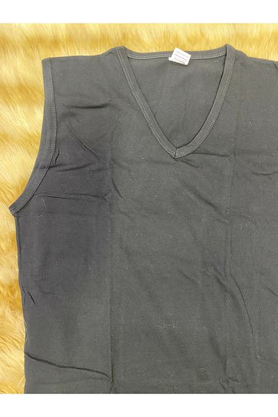 skycott Set of 6 Men's Black V-Neck Sleeveless Undershirt