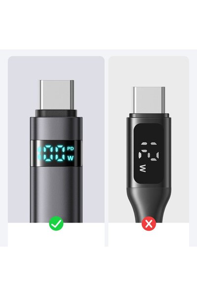 Mcdodo CA-6520 USB-A TO USB-C KABLOSU YATAY LED EKRANLI SİYAH