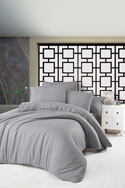 Alena Home Style Σετ Παπλωματοθήκης Cotton Hotel Series ριγέ διπλό