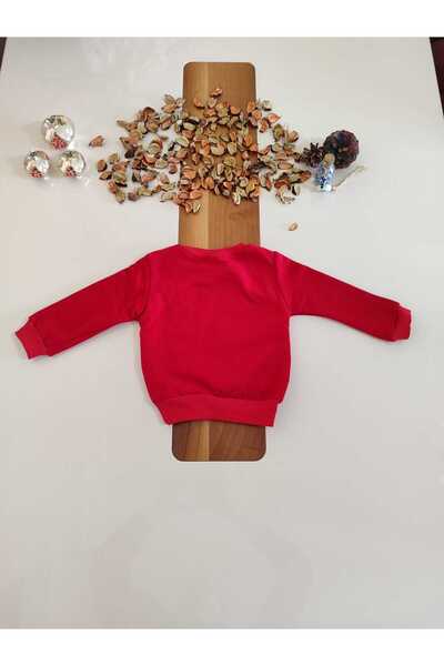 Asel NOEL BABA GEYİK DESENLİ YILBAŞI KONSEPTLİ ŞARDONLU UNİSEX BEBEK TAKIMI