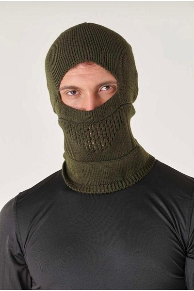 dgn shop Khaki Green Snow Mask & Beanie
