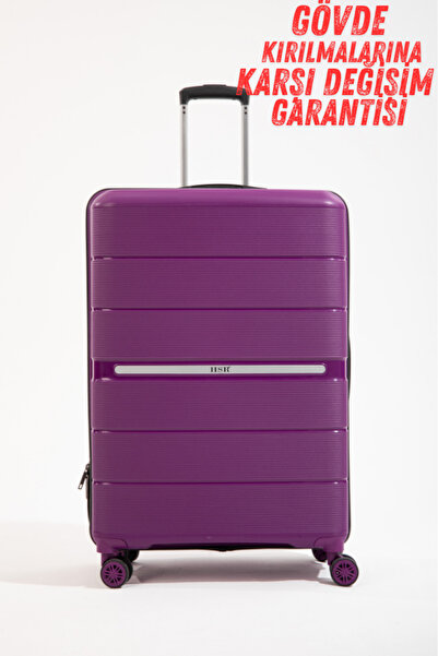 HSR Orta Boy  Polipropilen Süper esnek kırılmaz tekerlekli valiz bavul seyahat