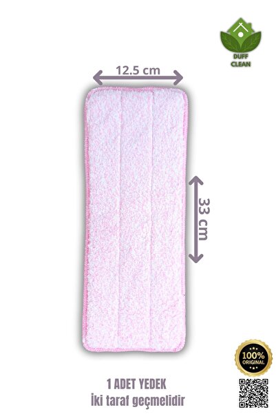 DUFF CLEAN 1 ADET İki taraf geçmelidir Mikrofiber Tablet Mop Yedek Bezi Ikili...