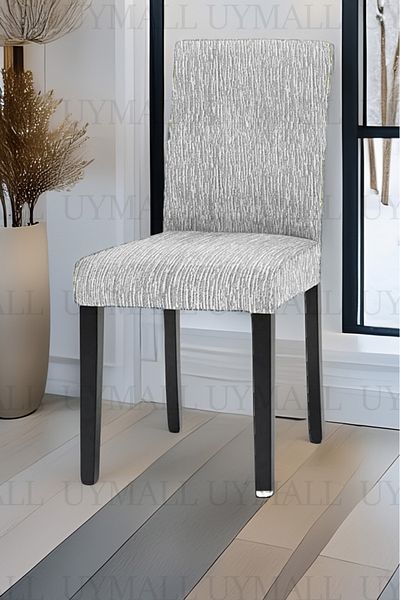 UYMALL Κάλυμμα καρέκλας Cream Jacquard |   Κάλυμμα καρέκλας από ελαστικό υψηλής ελαστικότητας |   Κάλυμμα με μοτίβο ραβδιού