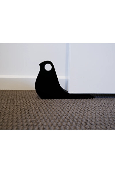 Cypnova سدادة باب على شكل طائر باللون الأسود متوافقة مع جميع الأبواب