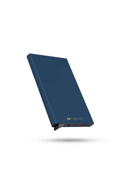 Wrapsol Πολύχρωμο ματ Navy Blue - Θήκη κάρτας μηχανισμού, Προστασία Rfid, Αλουμινένια θήκη πιστωτικής κάρτας αυτόματης μηχανικής