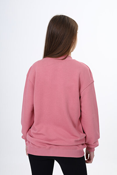 Toontoy Girls' College Collar Zippered Pocket Low Shoulder Printed Knitted Cardigan - 2 Thread Raised