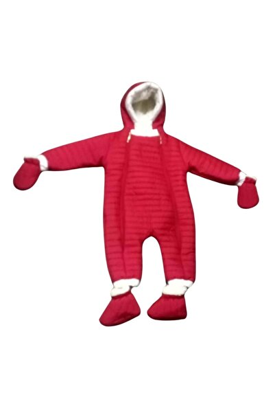 coppa kids بذلة تزلج بطبعة باندا - شتوي - أحمر - 24-36 شهرًا