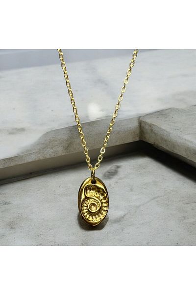Store Seashell Shape Hollowed Out Necklace - Tarnish-Free Stainless
