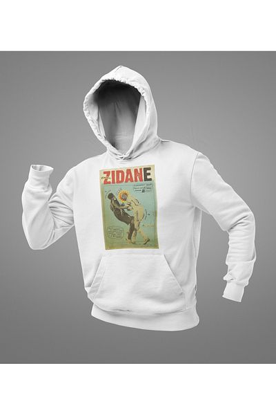 SEVBANO Football Player Vintage Zidane Printed Unisex Oversize Hoodie