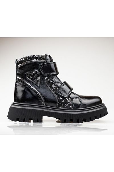 JOJO KIDS Γνήσιες δερμάτινες μπότες για κορίτσια, μπότες velcro, θερμική επένδυση εσωτερικά