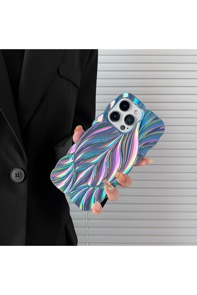 Luxury Silicone Phone Case for Apple iPhone 14 Plus Case Leaf Motif Glossy Silicone
