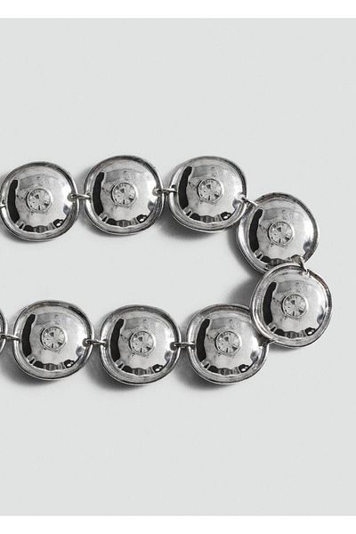 MANGO Woman Colier cu monede de cristal