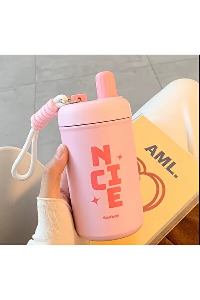 hediyeconcepti ترمس من الفولاذ المقاوم للصدأ محمول على الطراز الكوري بسعة 400 مل