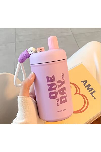 hediyeconcepti 400ml Taşınablir Kore Tarzı High End Seviyesi Özel Paslanmaz Ç...