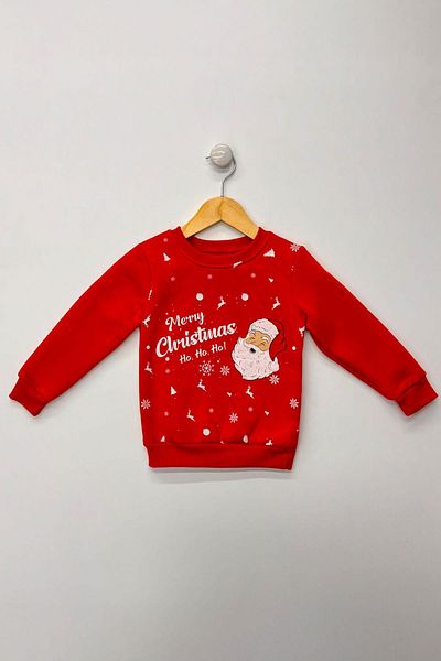 Trend Baby Kids Children's Sweat Suit Raised Cotton Fabric Santa Claus Design 1-3 Years