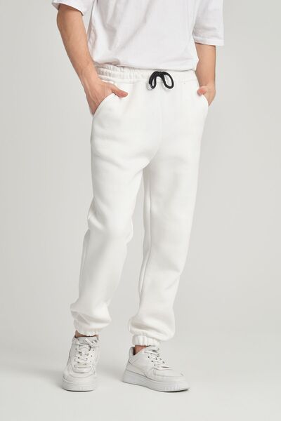 3 ROPE Λευκό Unisex Fleece Φούτερ - Τρεις Κλωστές