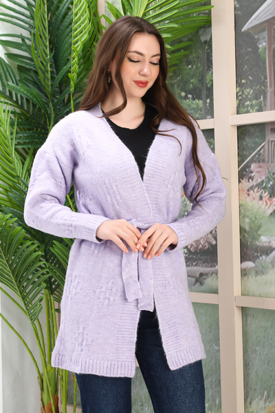 sportiness Плетений светр з поясом та оверсизним кроєм