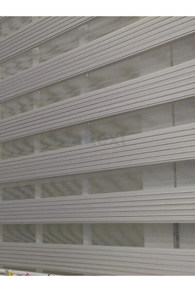 MATTEXT MEKANİK PERDE SİSTEMLERİ Gri Geniş plise Zebra Perde