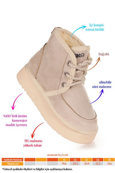 KARAMAZI Karamazı Kids Buck Nubuck Lace-Up Girls Boat Shoes