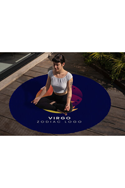 Genel Markalar Yoga, Meditasyon,Burçlar ve Mandala Temalı Dot Taban 3D Baskıl...