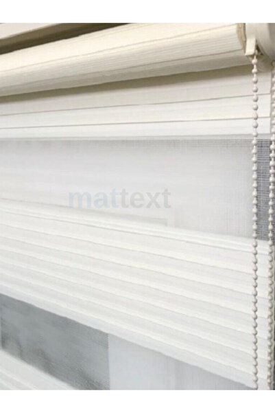 MATTEXT MEKANİK PERDE SİSTEMLERİ Krem Dar plise Zebra Perde