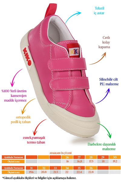 KARAMAZI Pantofi sport casual pentru fete Suba Velcro Thermo Sole
