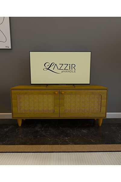 lazzir handle MDF Bohem Tv Ünitesi-(Mdf 2 Kapaklı Hazeranlı)-(Ahşap Desenli)-...