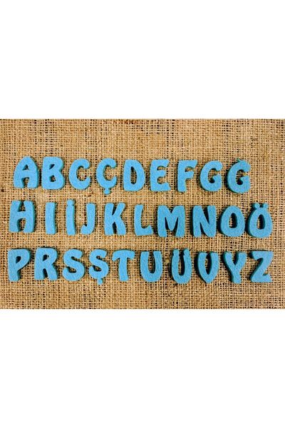 HIZIROĞLU Blue Large Letter Kece - 5 Pieces