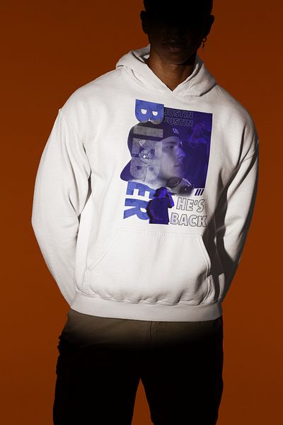 SEVBANO Justin Bieber He Is Back Written Unisex Oversize Hoodie