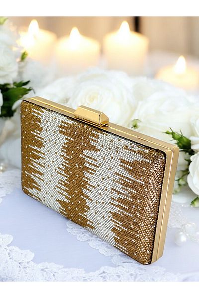 Wedding Fashion Design special, auriu, argintiu, mâner metalic, piatră de cristal, geantă pentru rochie de seară, nuntă, logodnă, absolvire cu henna