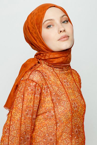 VALORSCARF ΣΑΛΙ ΜΕ ΣΧΕΔΙΟ HONEY PUMPKIN BLOOM